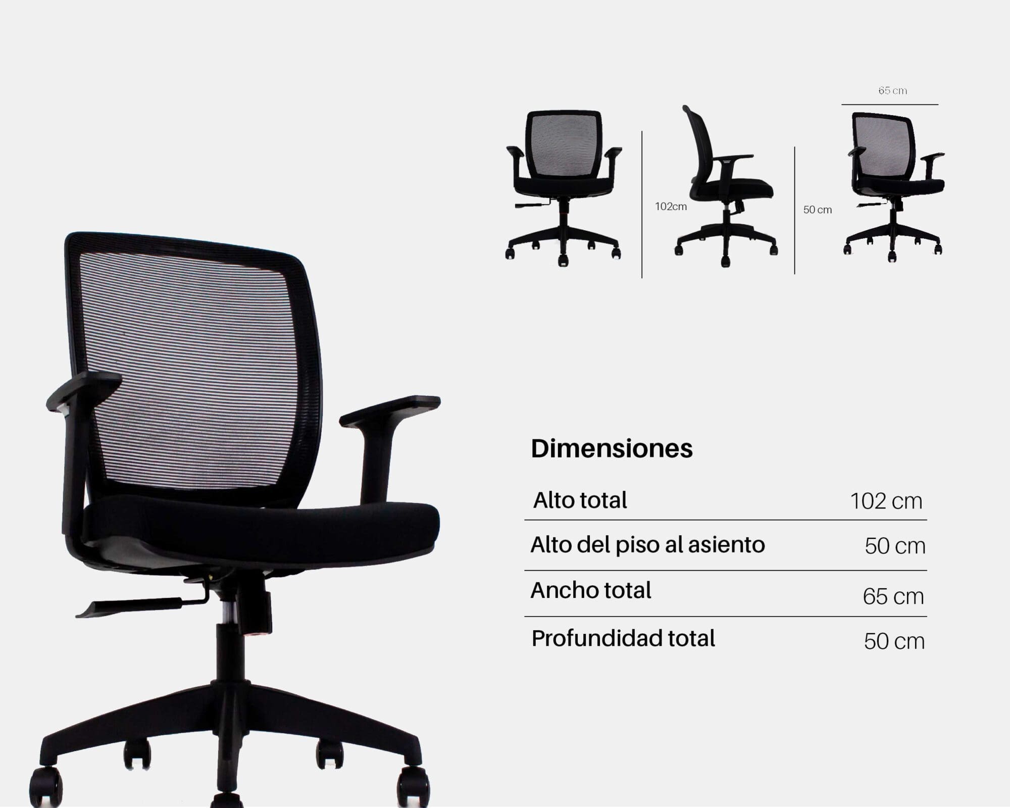 Silla De Escritorio Nihmo X Negro