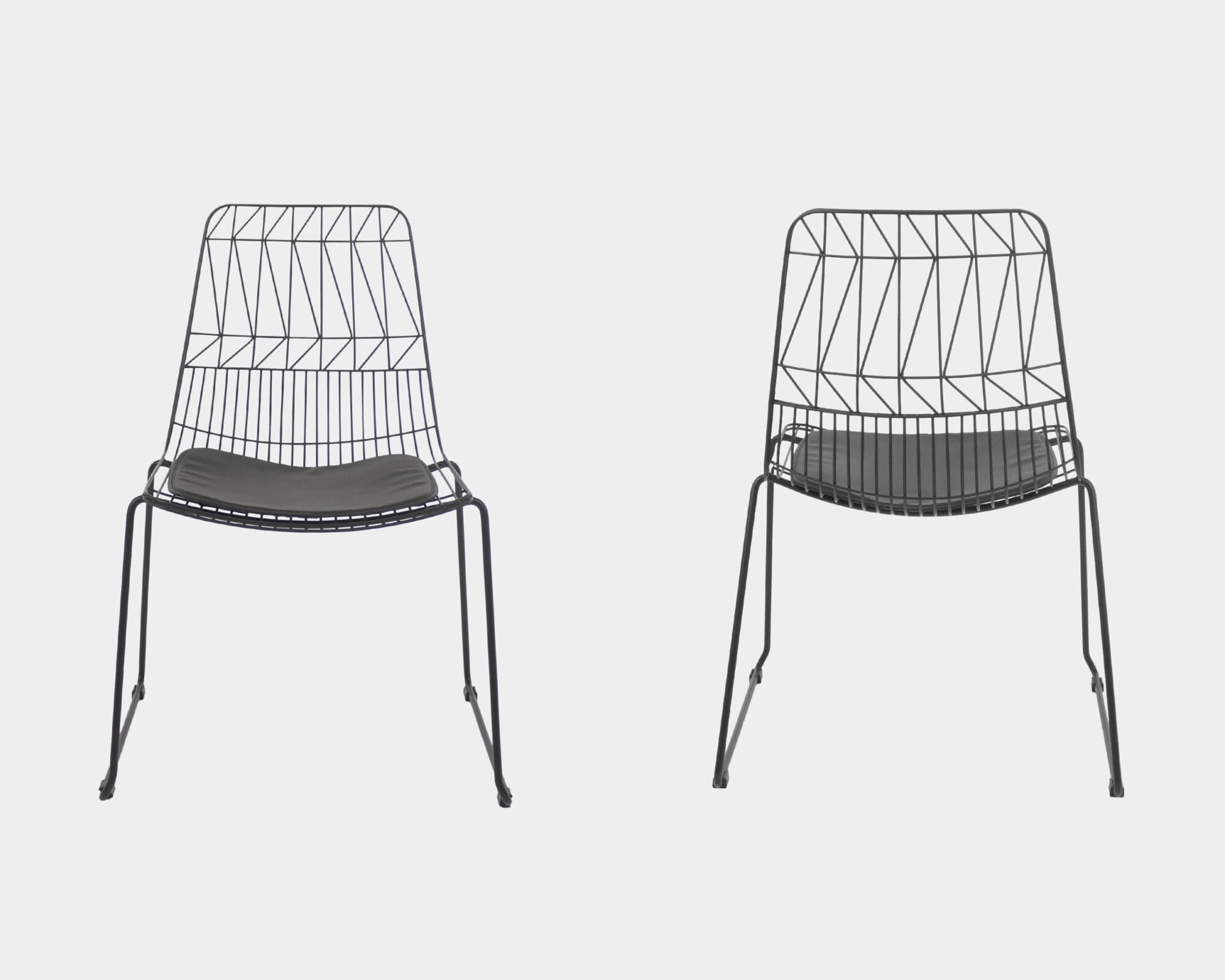 Silla De Comedor De Metal Dessert Negro