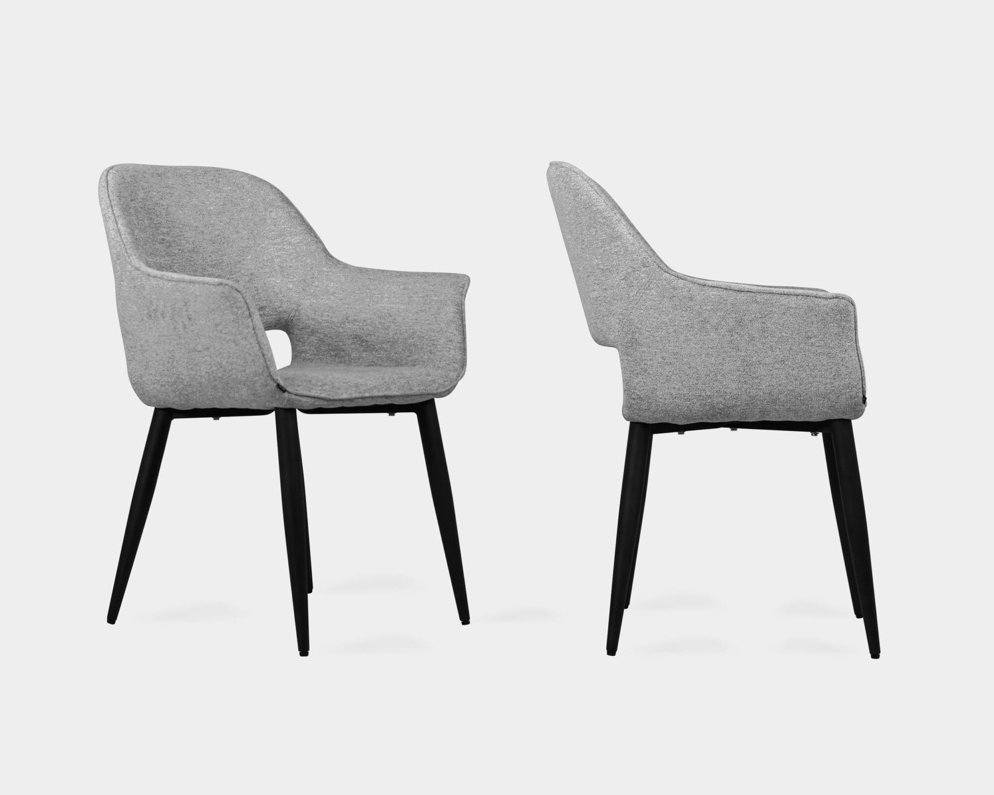 Silla De Comedor De Tela Winni Gris Claro