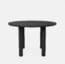 Mesa De Comedor De Madera Big Foot Circular Negro Estructura De Madera