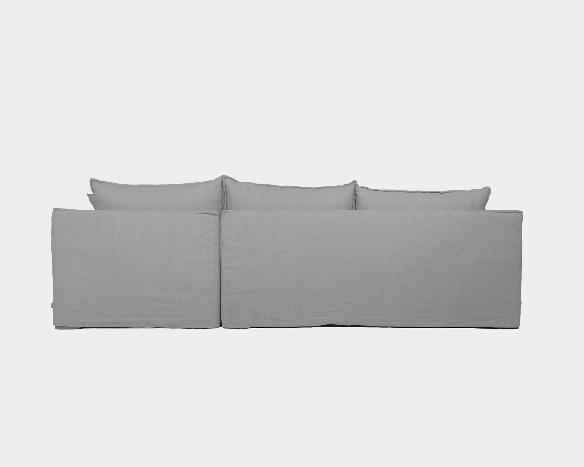Sofá De Tela Seccional Kikko Gris