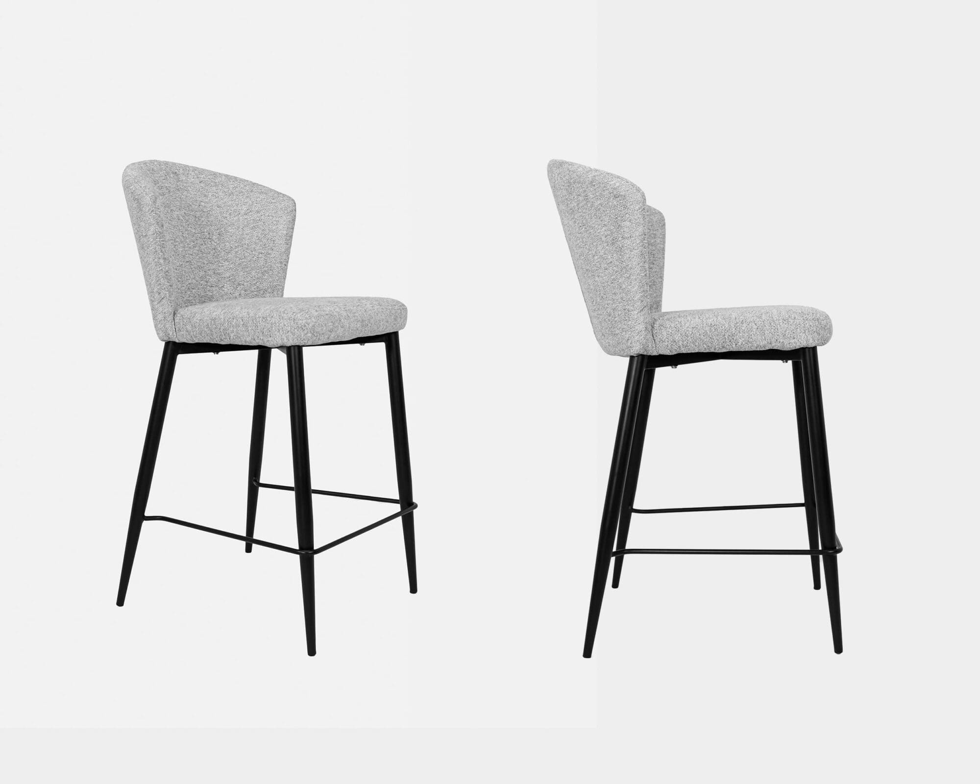 Silla Alta Para Barra Dhuli Gris Con Respaldar Bar