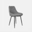 Silla De Comedor De Tela Beat Gris Oscuro