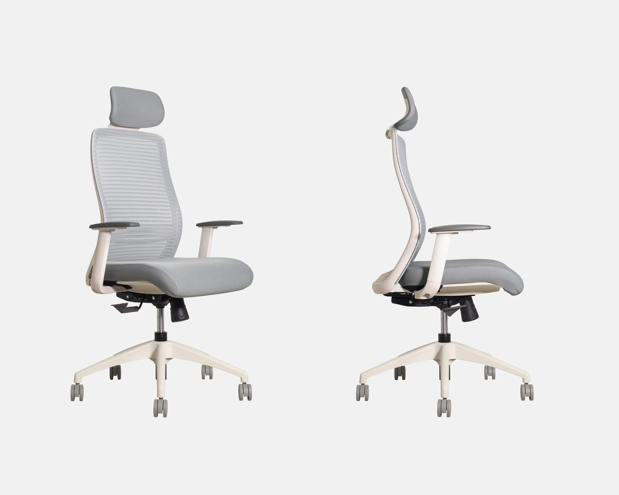 Silla De Escritorio Ergonómica Ajustable De Color Blanco