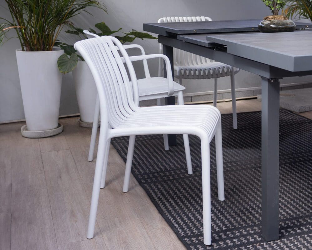 Silla De Comedor De Plástico Lambite Blanco
