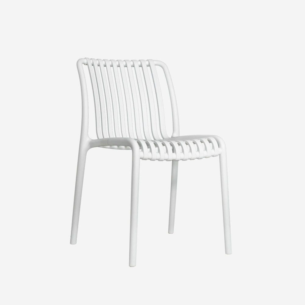 Silla De Comedor De Plástico Lambite Blanco