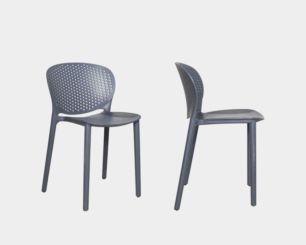 Silla De Comedor De Plástico Strainer Gris