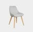 Silla De Comedor De Tela Beat Gris Claro