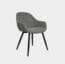 Silla De Comedor De Tela Y Metal Smash Gris Oscuro