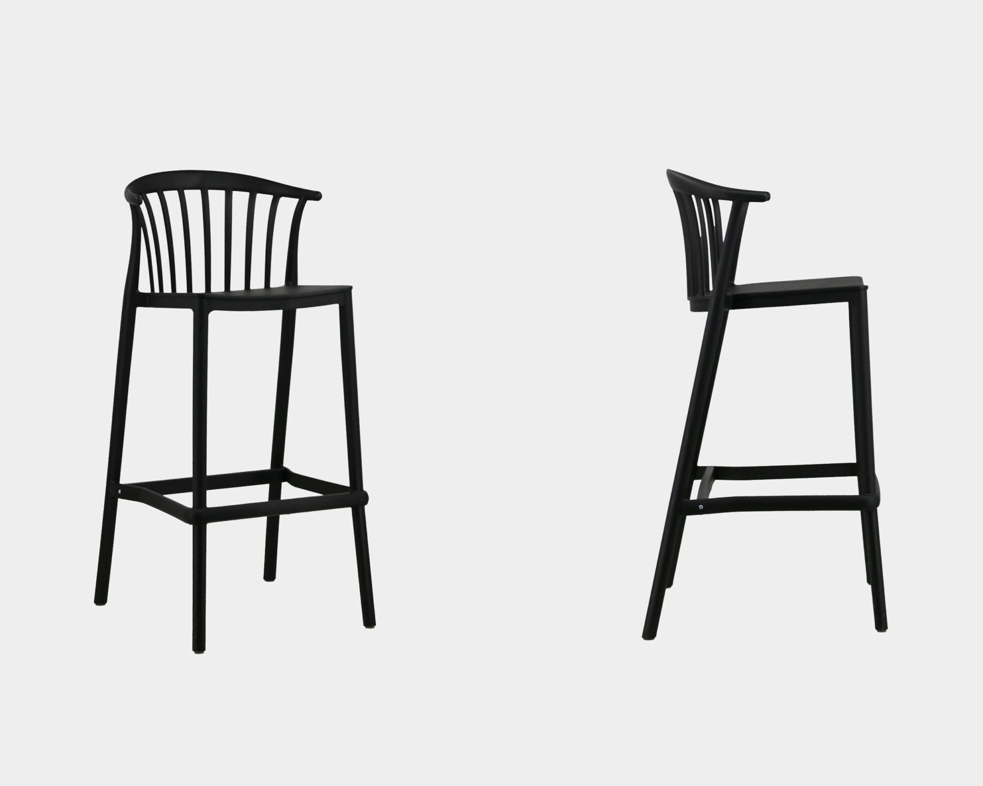 Silla Alta Para Barra Vima Black Color Negro Bar