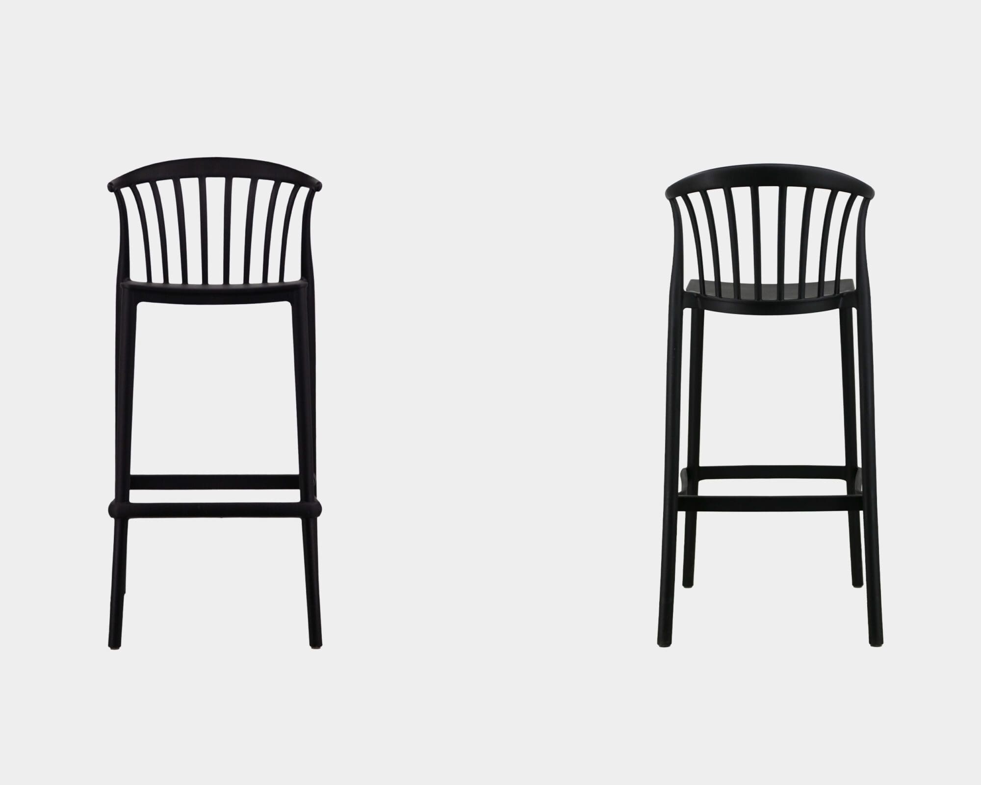 Silla Alta Para Barra Vima Black Color Negro Bar