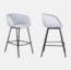 Silla Alta Para Barra Siba Gris Claro