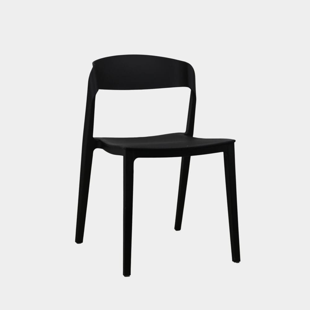 Silla De Comedor De Plástico Lace Black