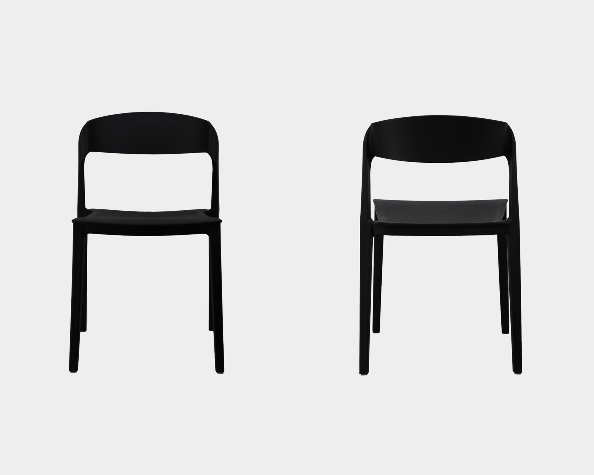 Silla De Comedor De Plástico Lace Black