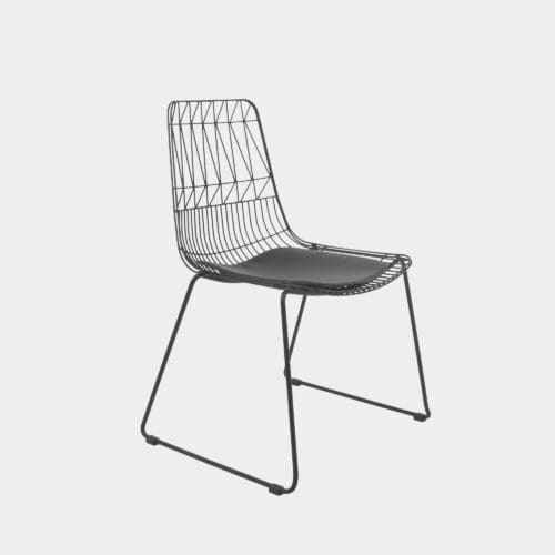Silla De Comedor De Metal Dessert Negro