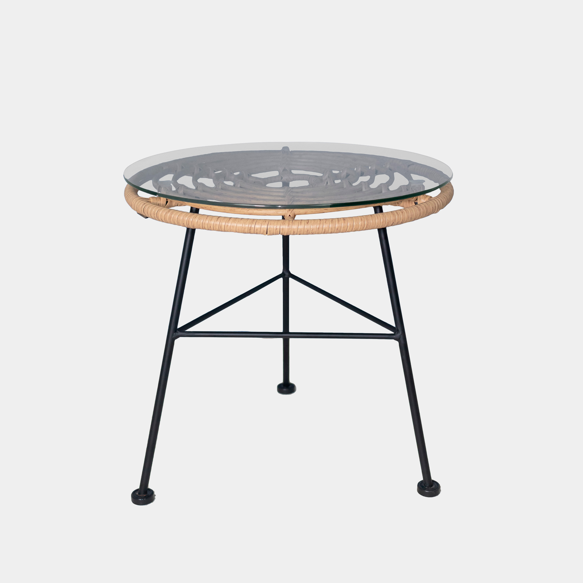 Mesa De Centro De Ratán Snail Marrón Claro Mesa De Centro De Ratán Snail Marrón Claro