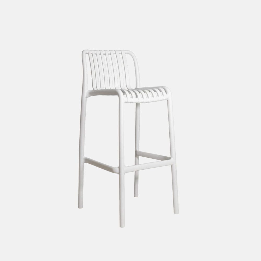 Silla Alta Para Barra Lambite Blanco