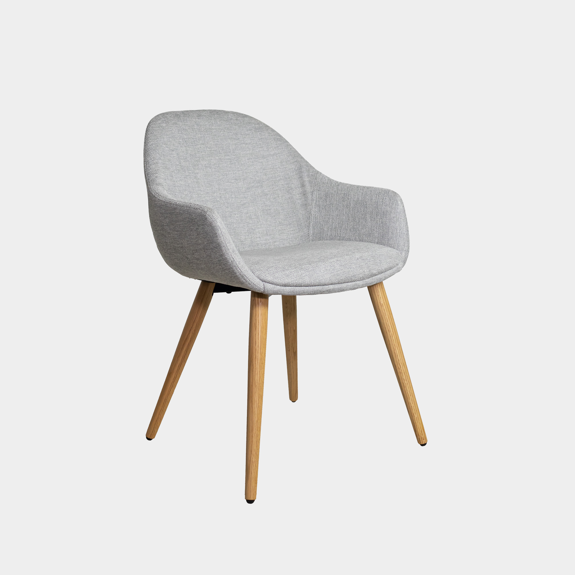 Silla De Comedor De Tela Y Madera Smash Gris Claro Silla De Comedor De Tela Y Madera Smash Gris Claro