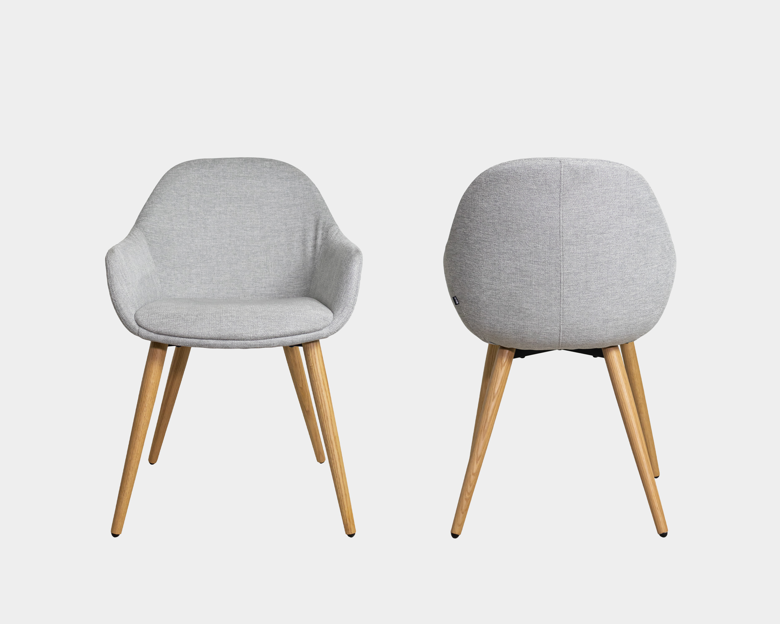 Silla De Comedor De Tela Y Madera Smash Gris Claro Silla De Comedor De Tela Y Madera Smash Gris Claro