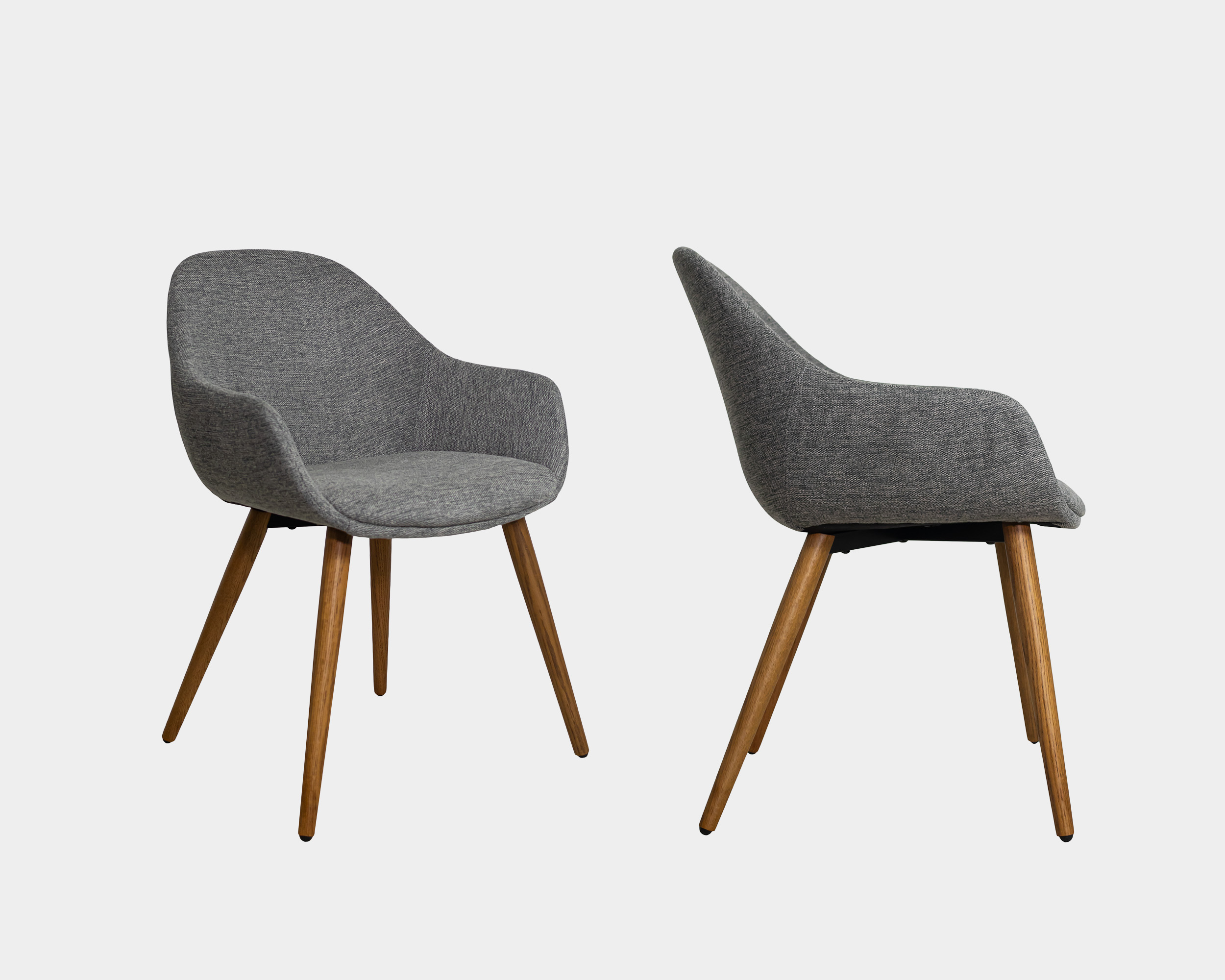 Silla De Comedor De Tela Y Madera Smash Gris Oscuro Silla De Comedor De Tela Y Madera Smash Gris Oscuro