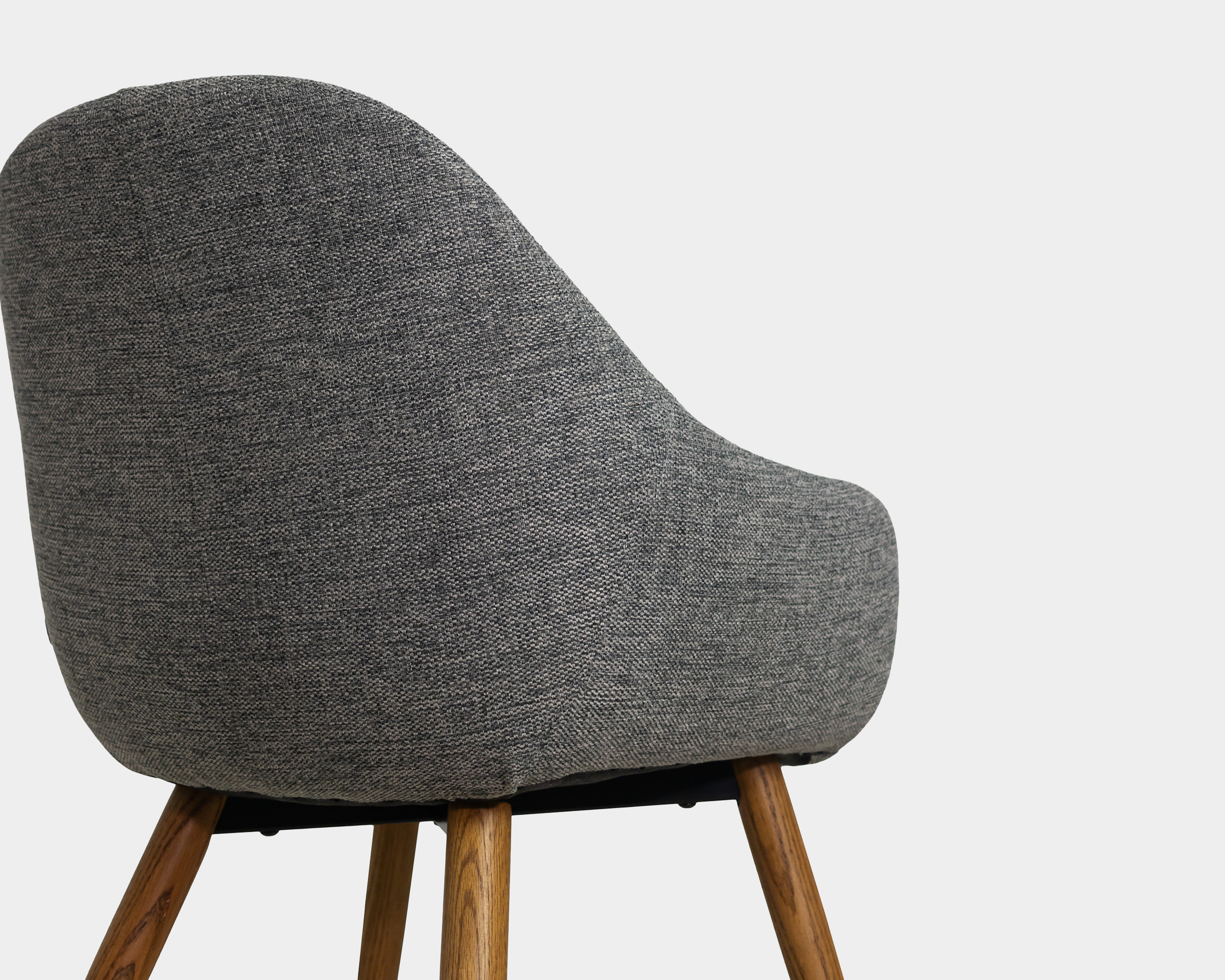 Silla De Comedor De Tela Y Madera Smash Gris Oscuro Silla De Comedor De Tela Y Madera Smash Gris Oscuro