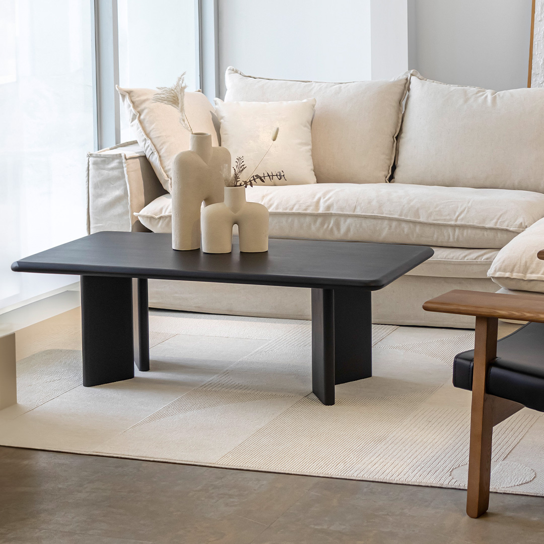 MESA DE CENTRO DE MADERA ROME NEGRO