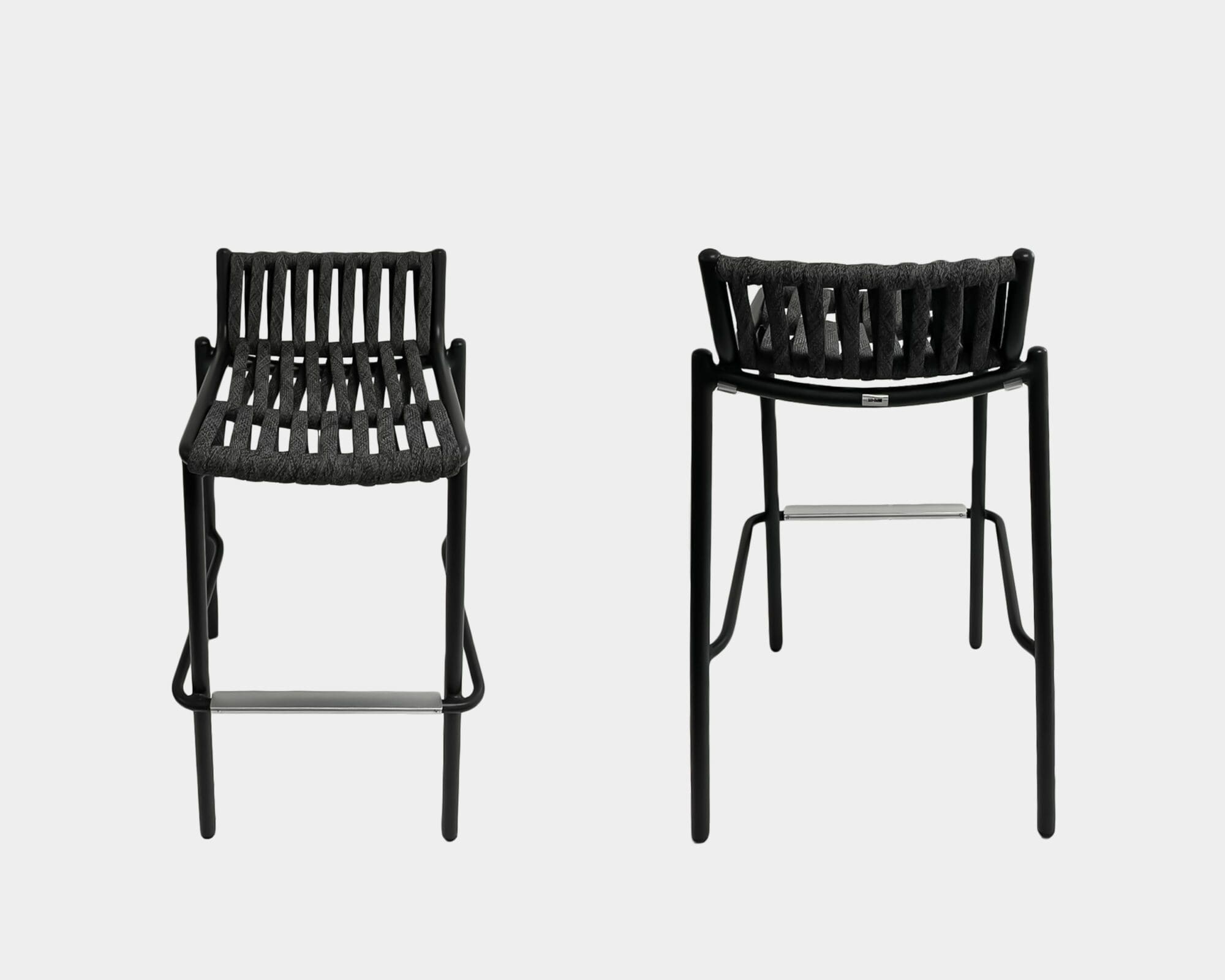 Silla De Terraza Alta Comte Negro