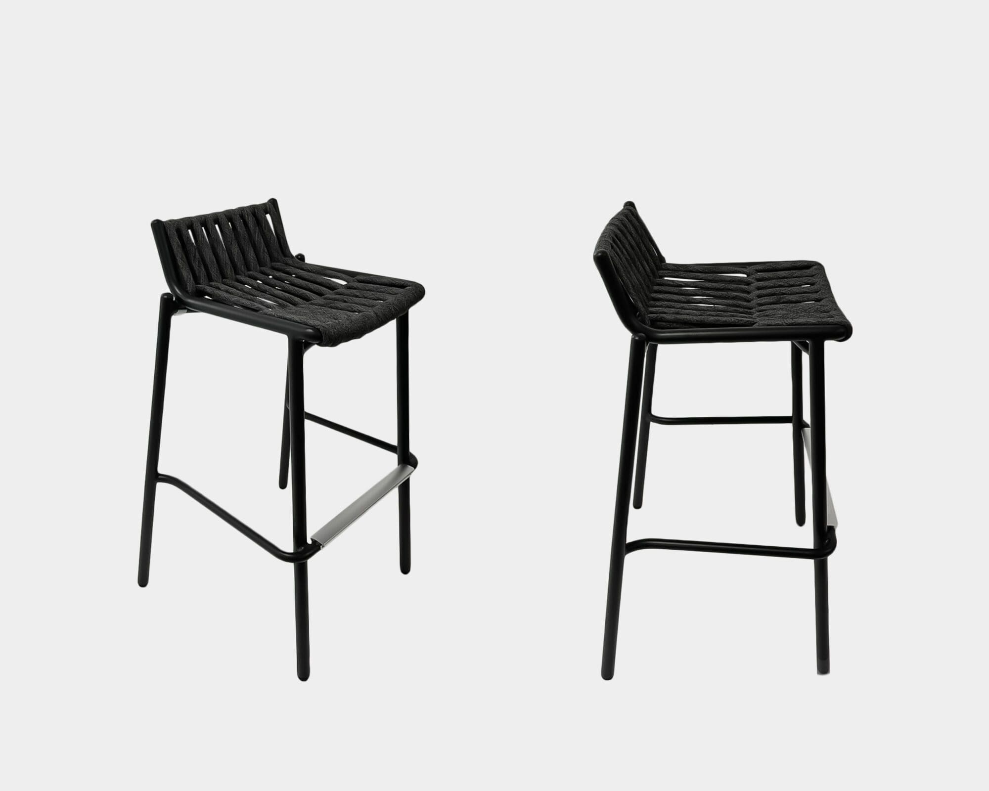 Silla De Terraza Alta Comte Negro