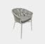 Silla De Terraza Color Blanco Con Estructura De Aluminio Y Cuerdas De Nylon