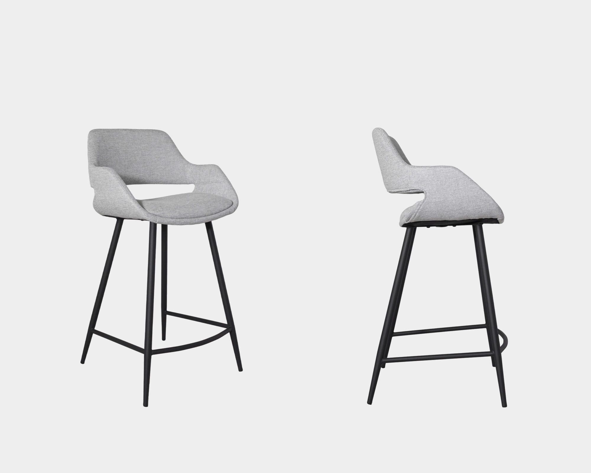 Silla De Comedor De Tela Backseat Gris