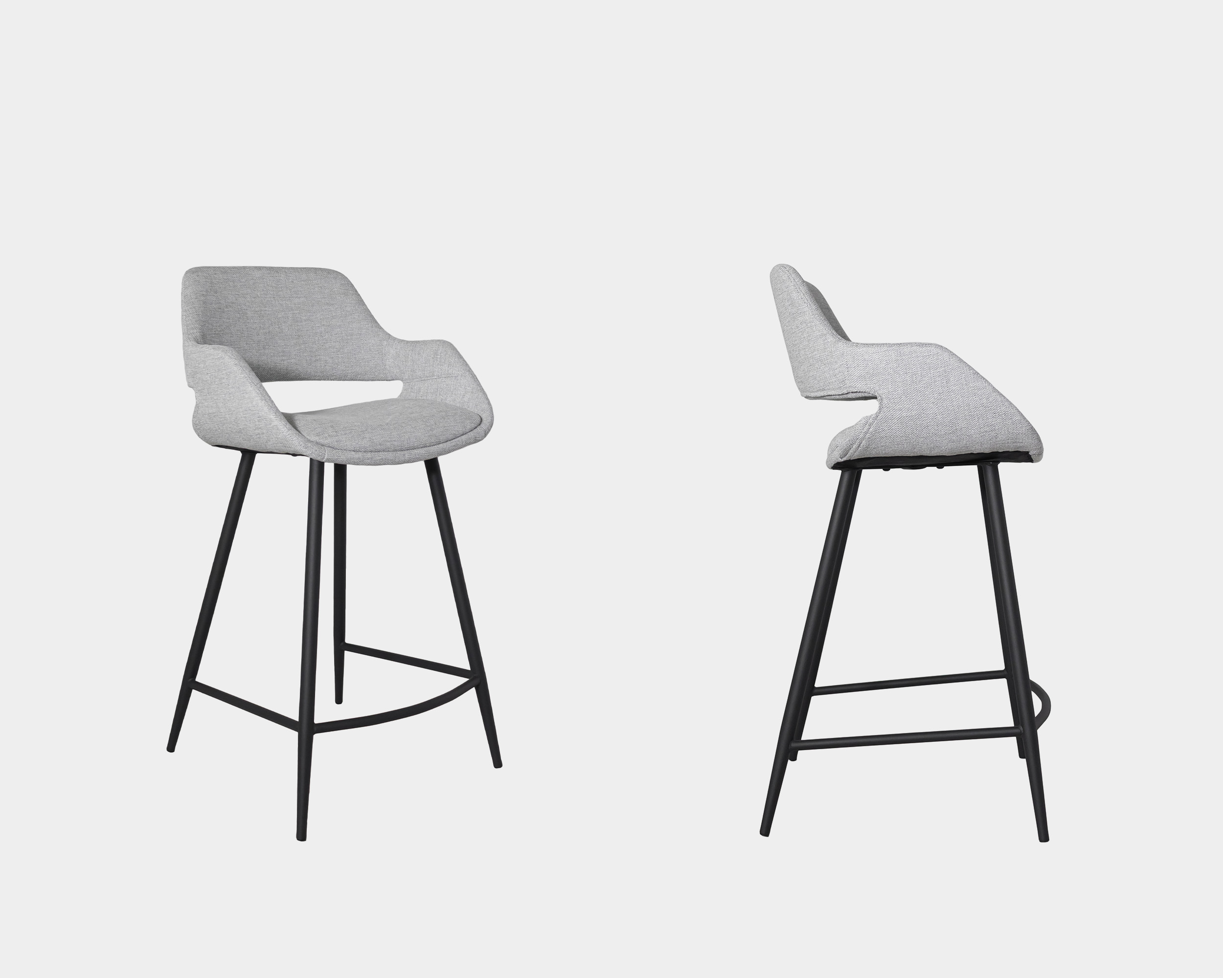 Silla De Comedor De Tela Backseat Gris Silla De Comedor De Tela Backseat Gris
