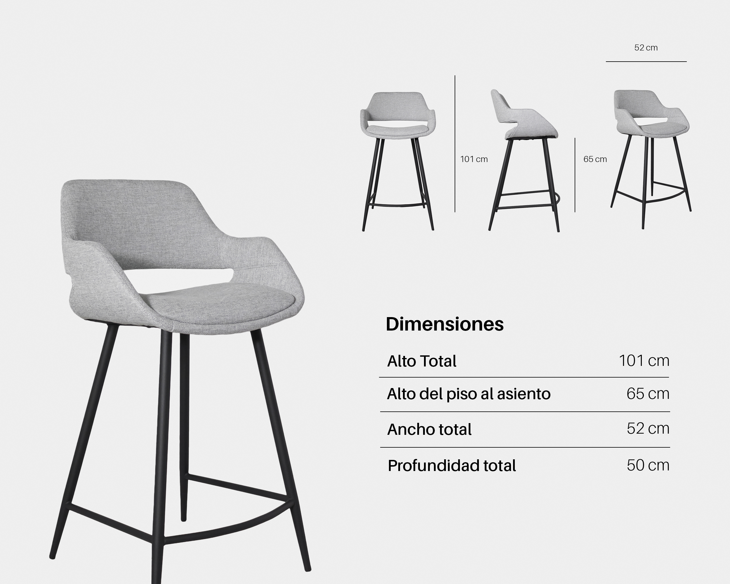 Silla De Comedor De Tela Backseat Gris Silla De Comedor De Tela Backseat Gris