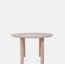 Mesa De Comedor De Madera Big Foot Circular Marron Claro Estructura De Madera