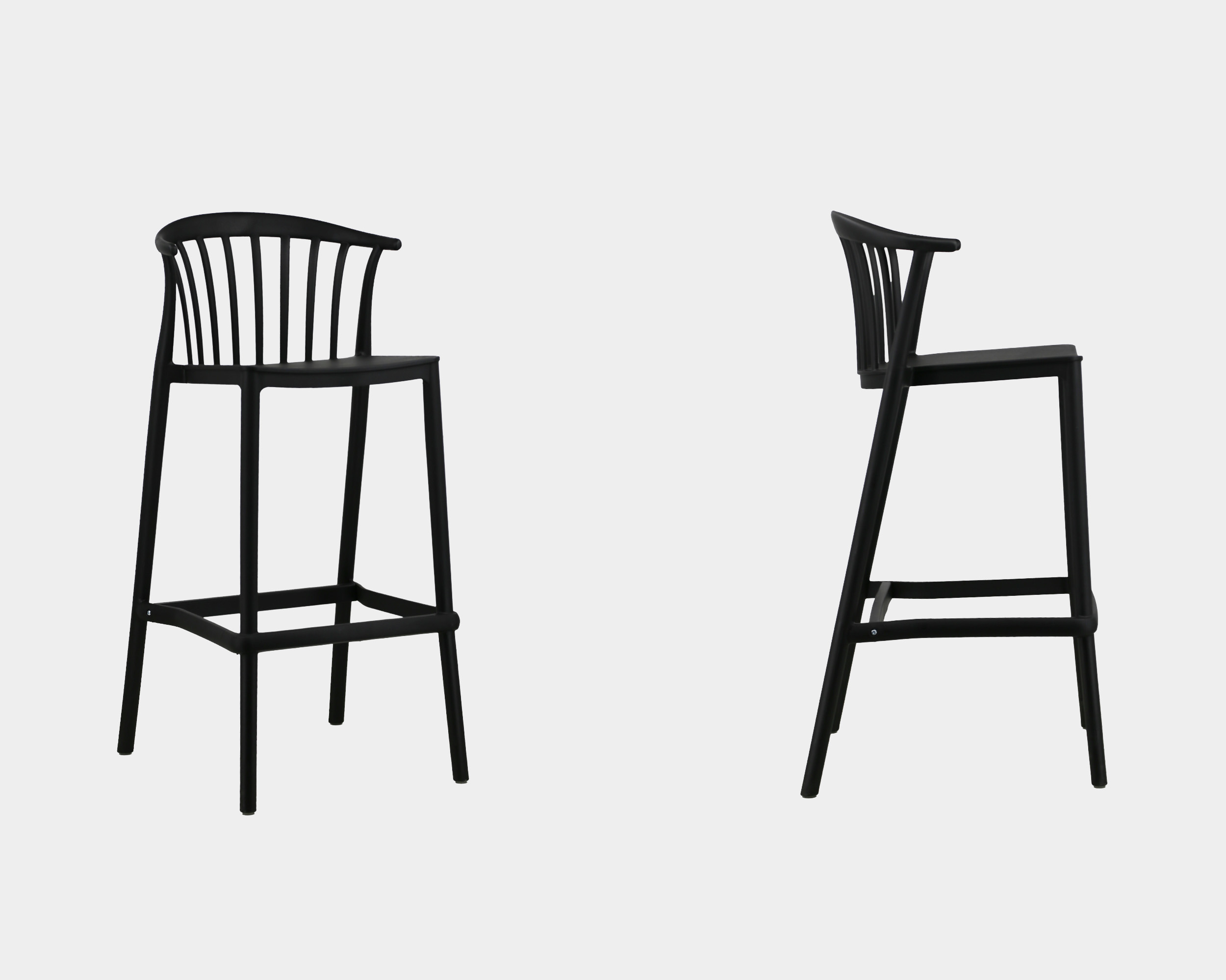 Silla Alta Para Barra Vima Black Color Negro Bar Silla Alta Para Barra Vima Black Color Negro Bar