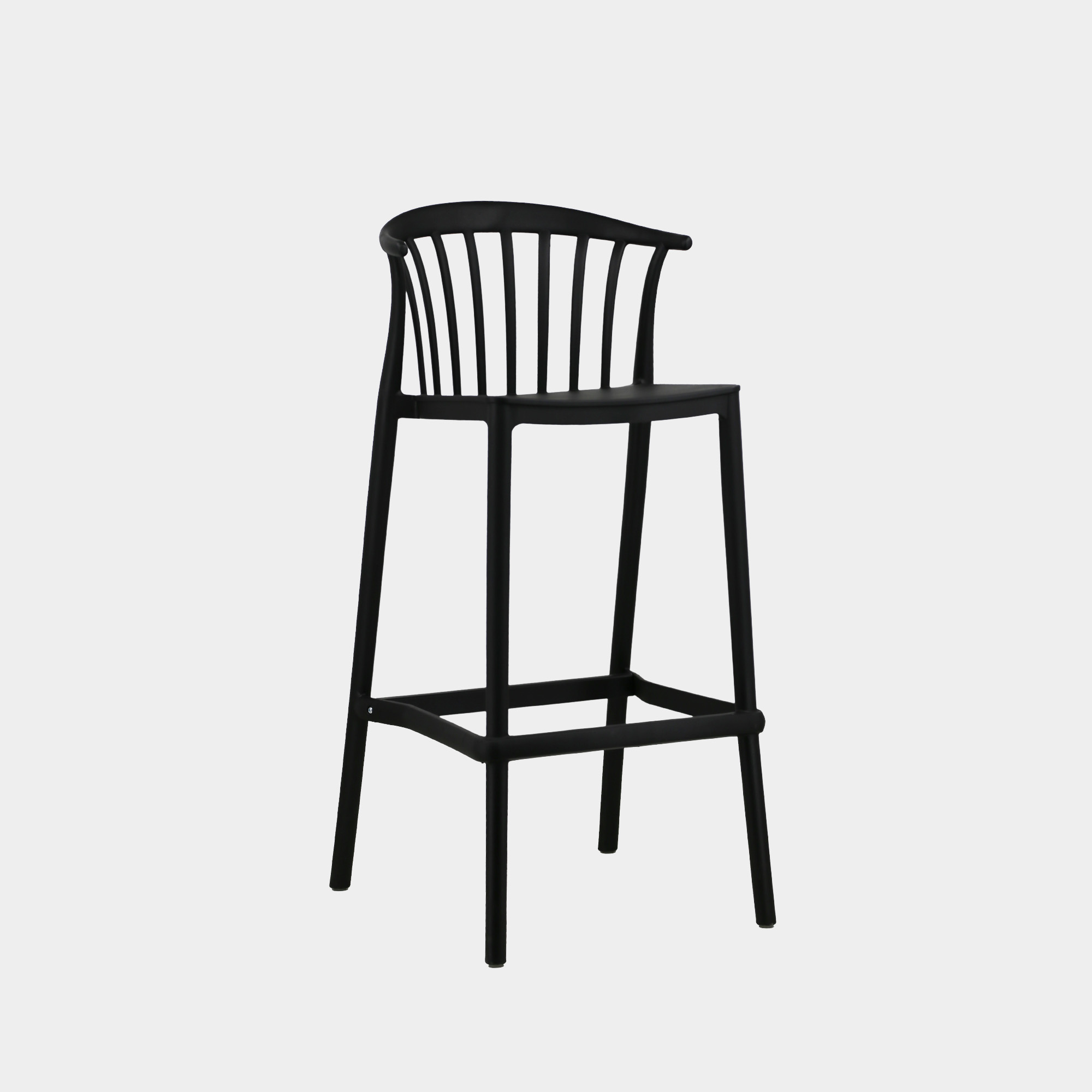 Silla Alta Para Barra Vima Black Color Negro Bar Silla Alta Para Barra Vima Black Color Negro Bar