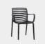 Silla De Comedor De Plástico Tootie Black Color Negro