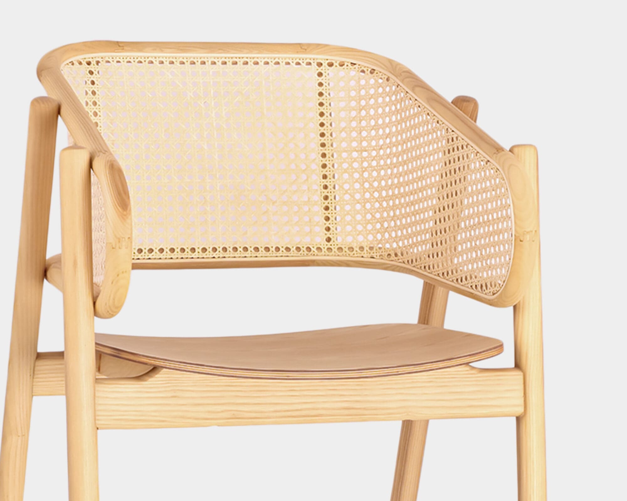Silla De Comedor De Madera Contre Marrón Claro