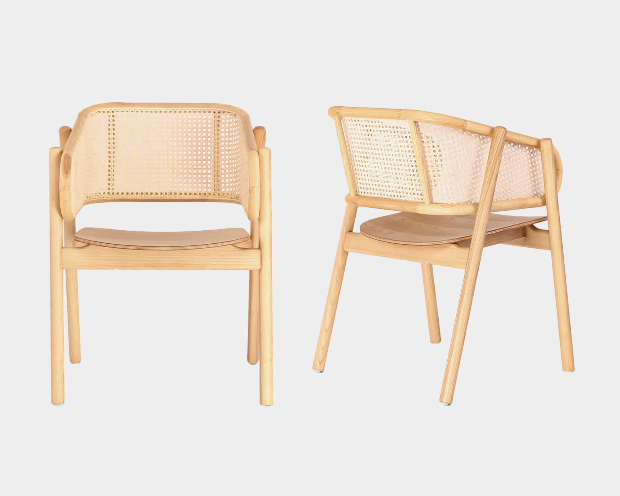 Silla De Comedor De Madera Contre Marrón Claro