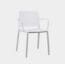 Silla De Comedor De Plástico Maviiz Con Reposabrazos Blanco