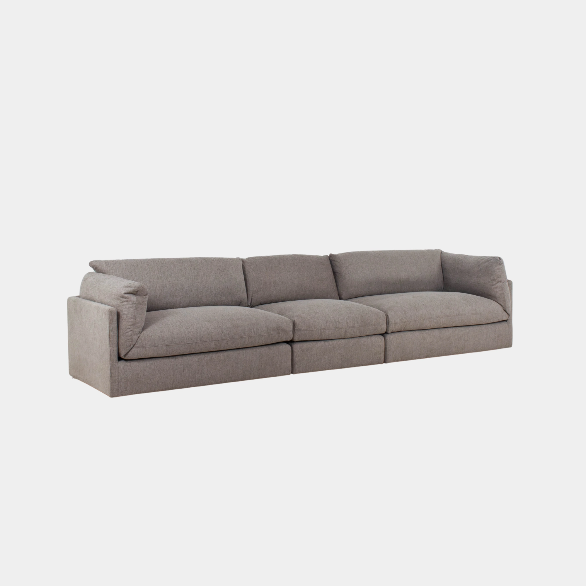 SOFA LYRA TELA BROWN 3 CUERPOS MODULAR