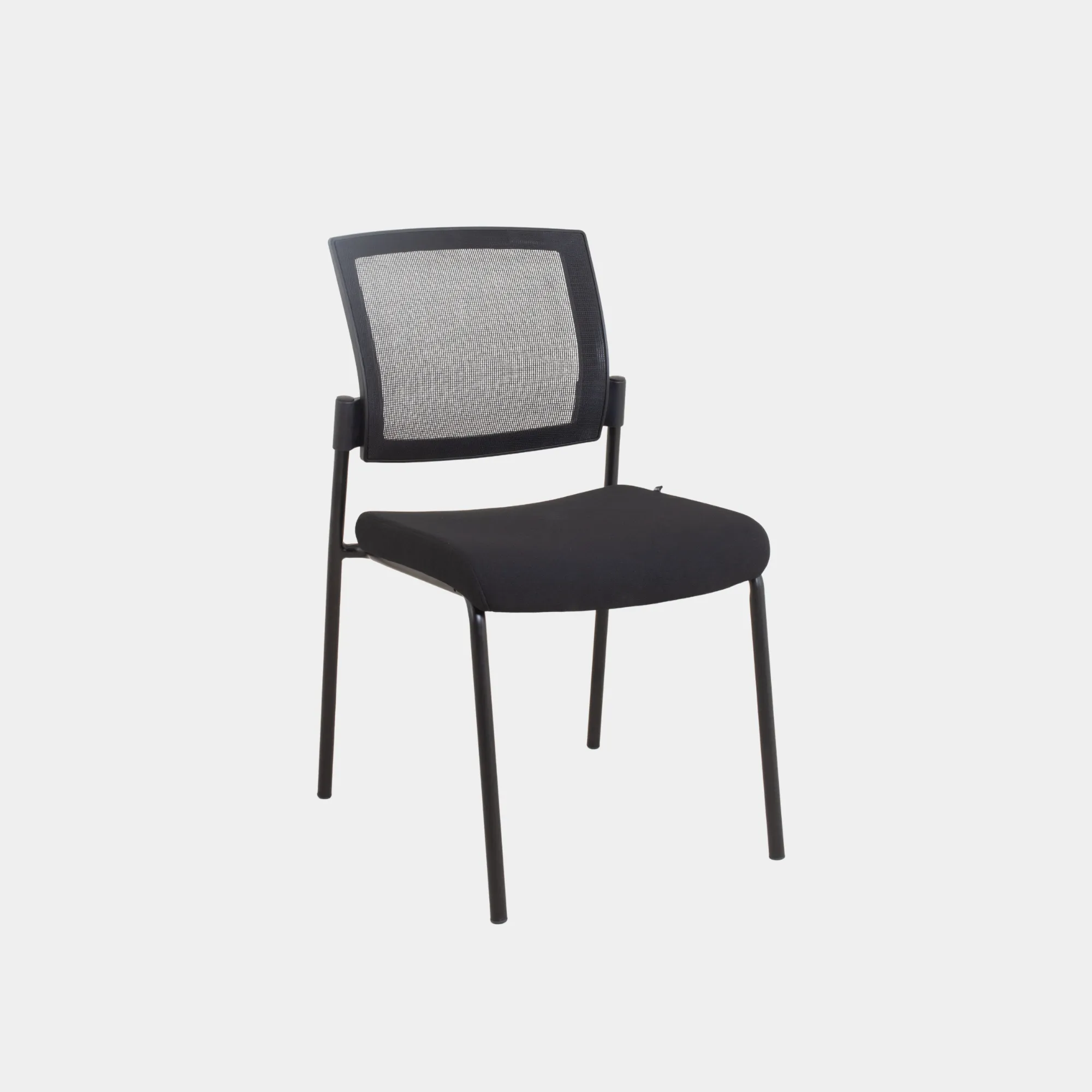 SILLA VISITA KAYA SIN REPOSABRAZOS MALLA Y NYLON BLACK