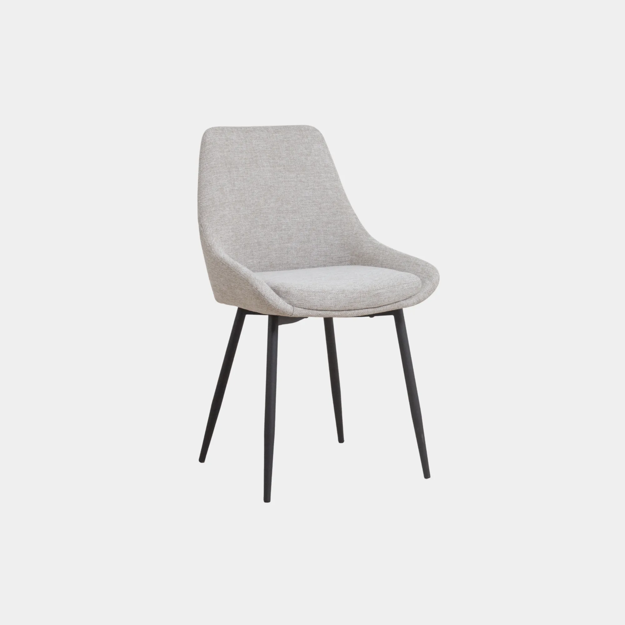SILLA COMEDOR BEAT METAL & TELA BEIGE