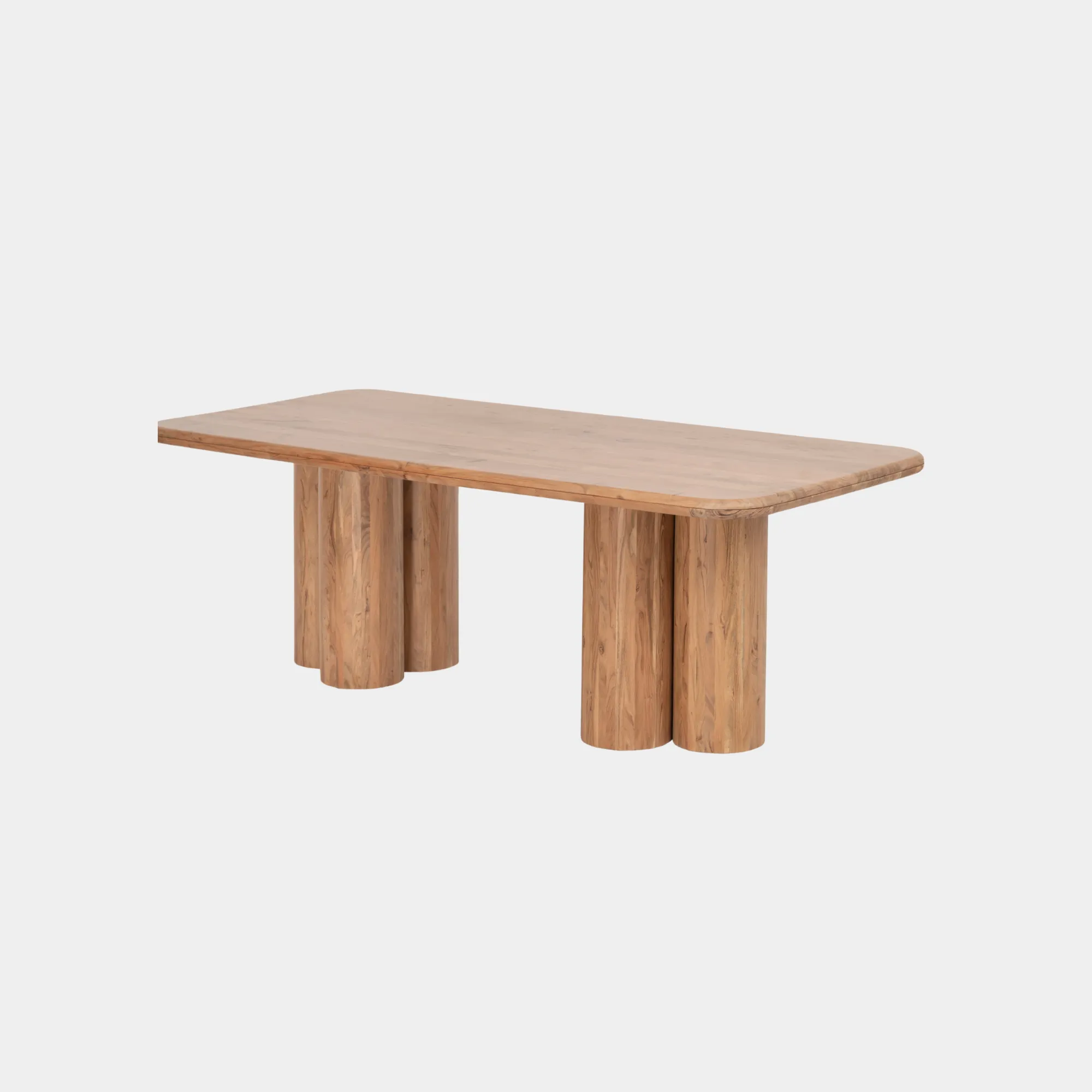 MESA COMEDOR PILAR MADERA NATURAL 220